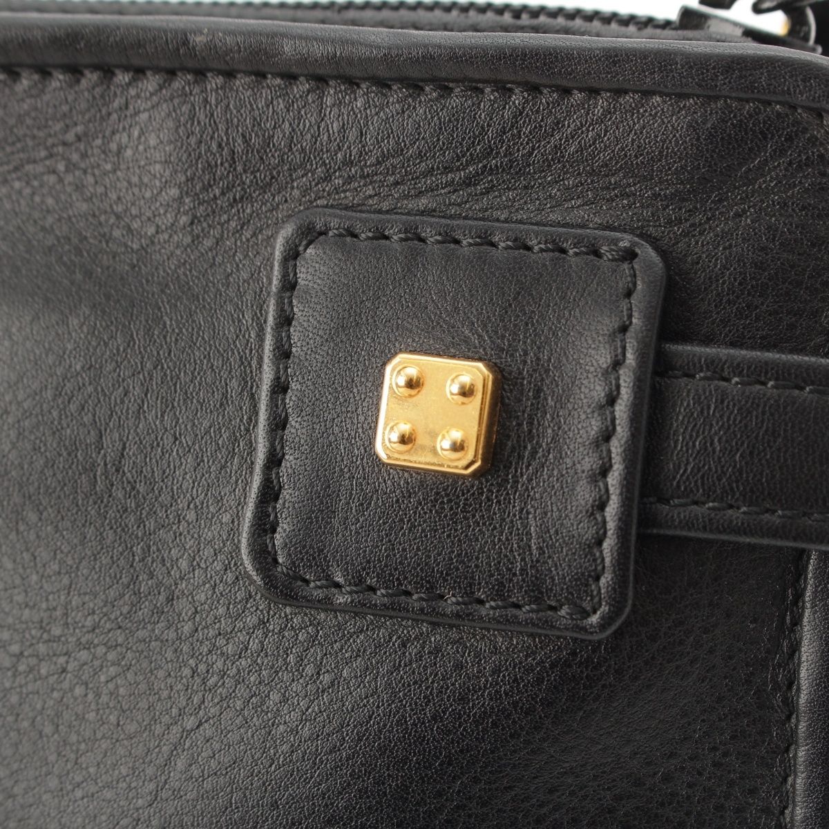 Loewe Leather Anagram Clutch Black — view 8