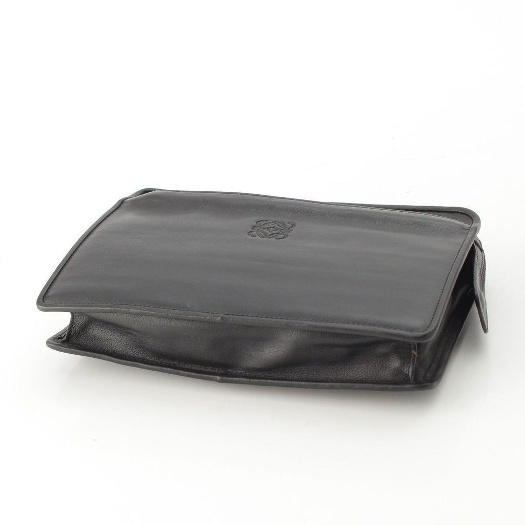 Loewe Leather Anagram Clutch Black — view 5