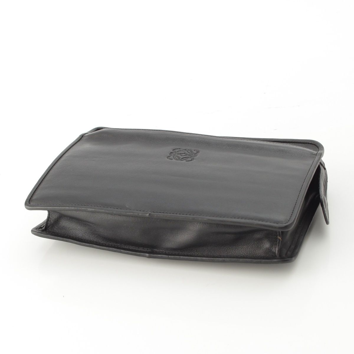 Loewe Leather Anagram Clutch Black — view 5