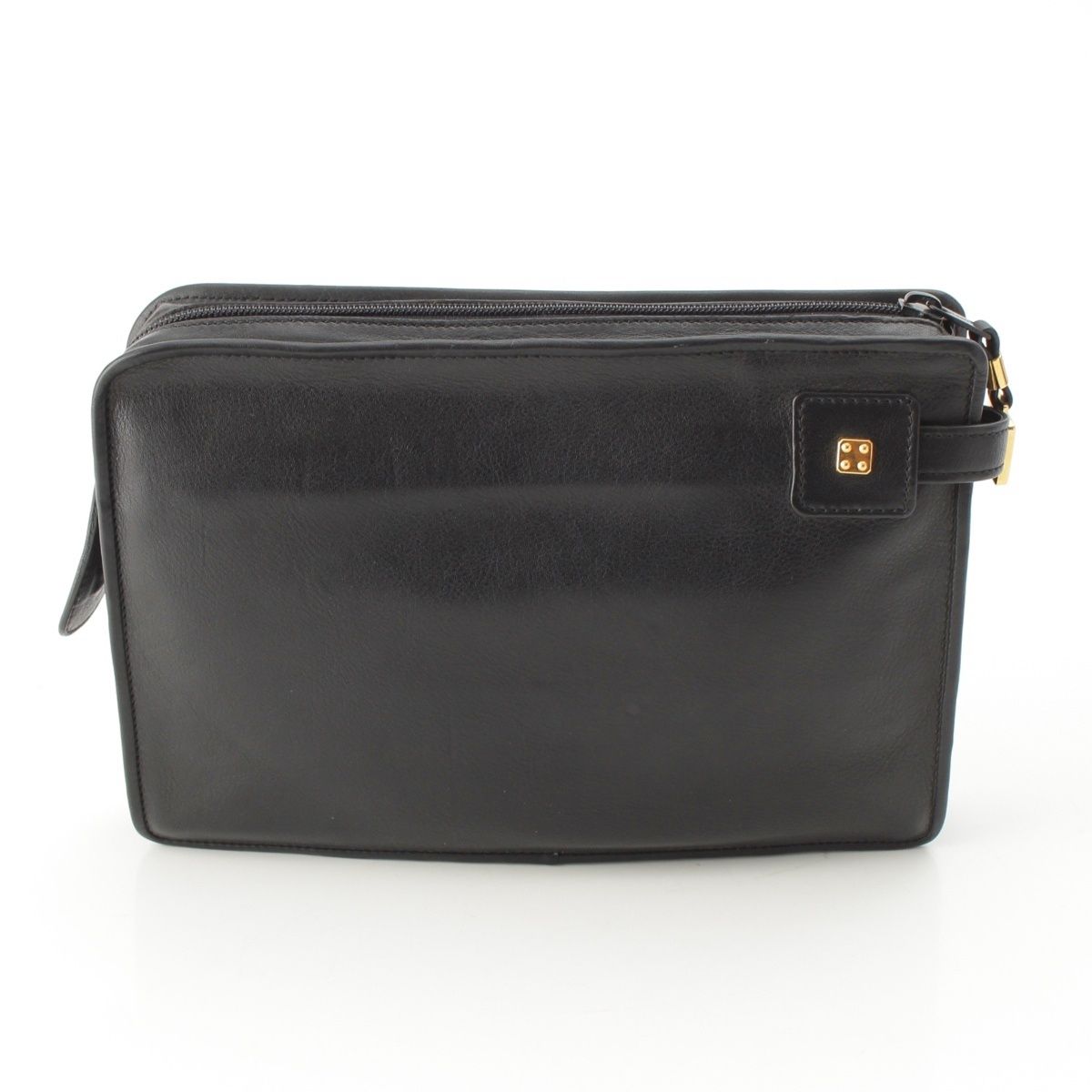 Loewe Leather Anagram Clutch Black — view 4