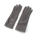 Chanel Lambskin Logo Gloves Gray 7.5
