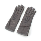 Chanel Lambskin Logo Gloves Gray 7.5