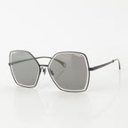 Chanel Acetate Pearl Butterfly Shape Chain Sunglasses Eyewear Black — view 3