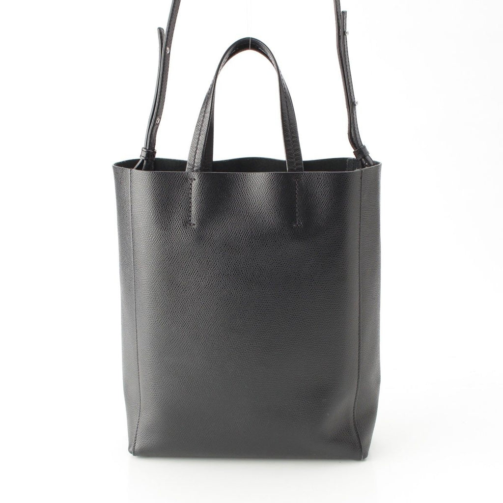 Celine Vertical Cabas Leather Handbag 2-Way Shoulder Black — view 4