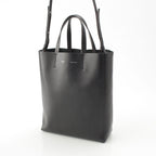 Celine Vertical Cabas Leather Handbag 2-Way Shoulder Black — view 2