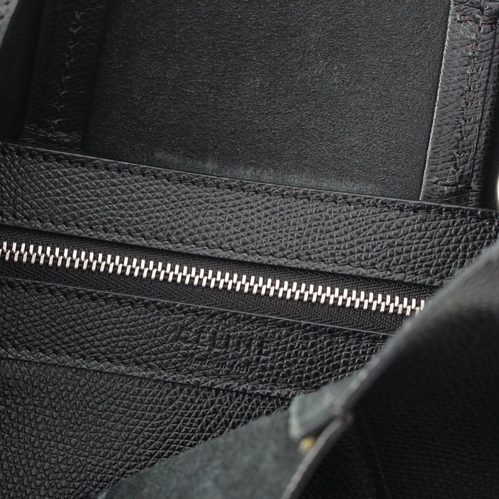 Celine Vertical Cabas Leather Handbag 2-Way Shoulder Black — view 8