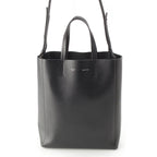 Celine Vertical Cabas Leather Handbag 2-Way Shoulder Black