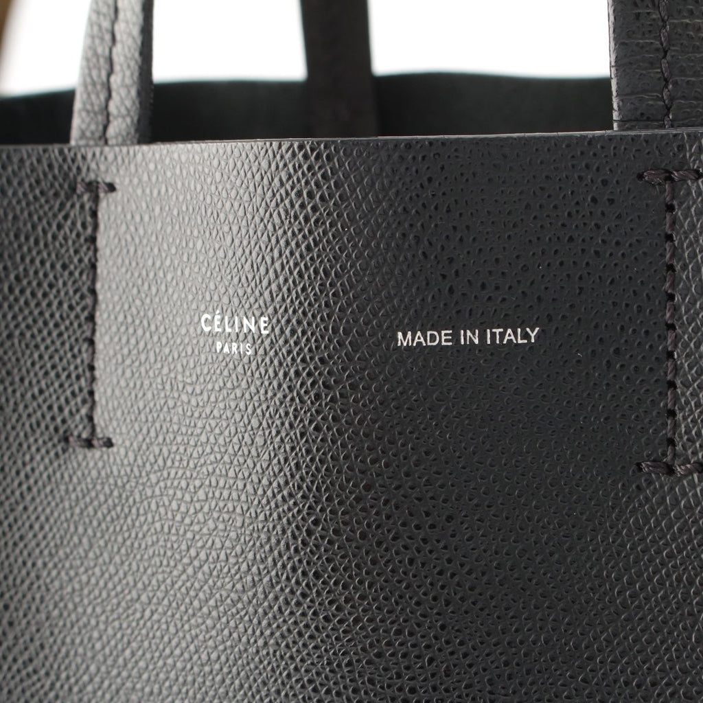 Celine Vertical Cabas Leather Handbag 2-Way Shoulder Black — view 7