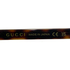 Gucci Sunglasses Web Stripe Frame Logo Tortoiseshell Green Brown Eyewear — view 8