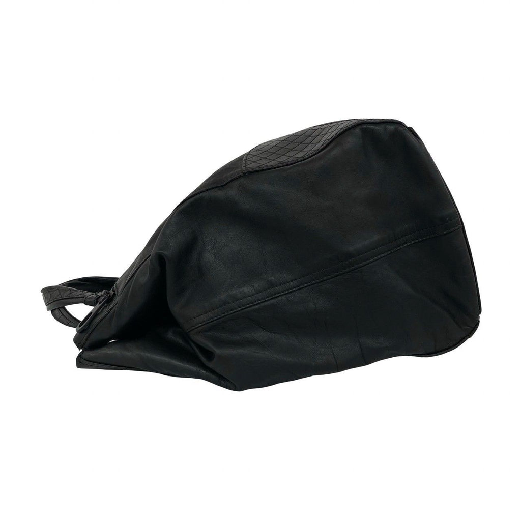 Bottega Veneta Intrecciato Leather Boston Bag Black — view 5