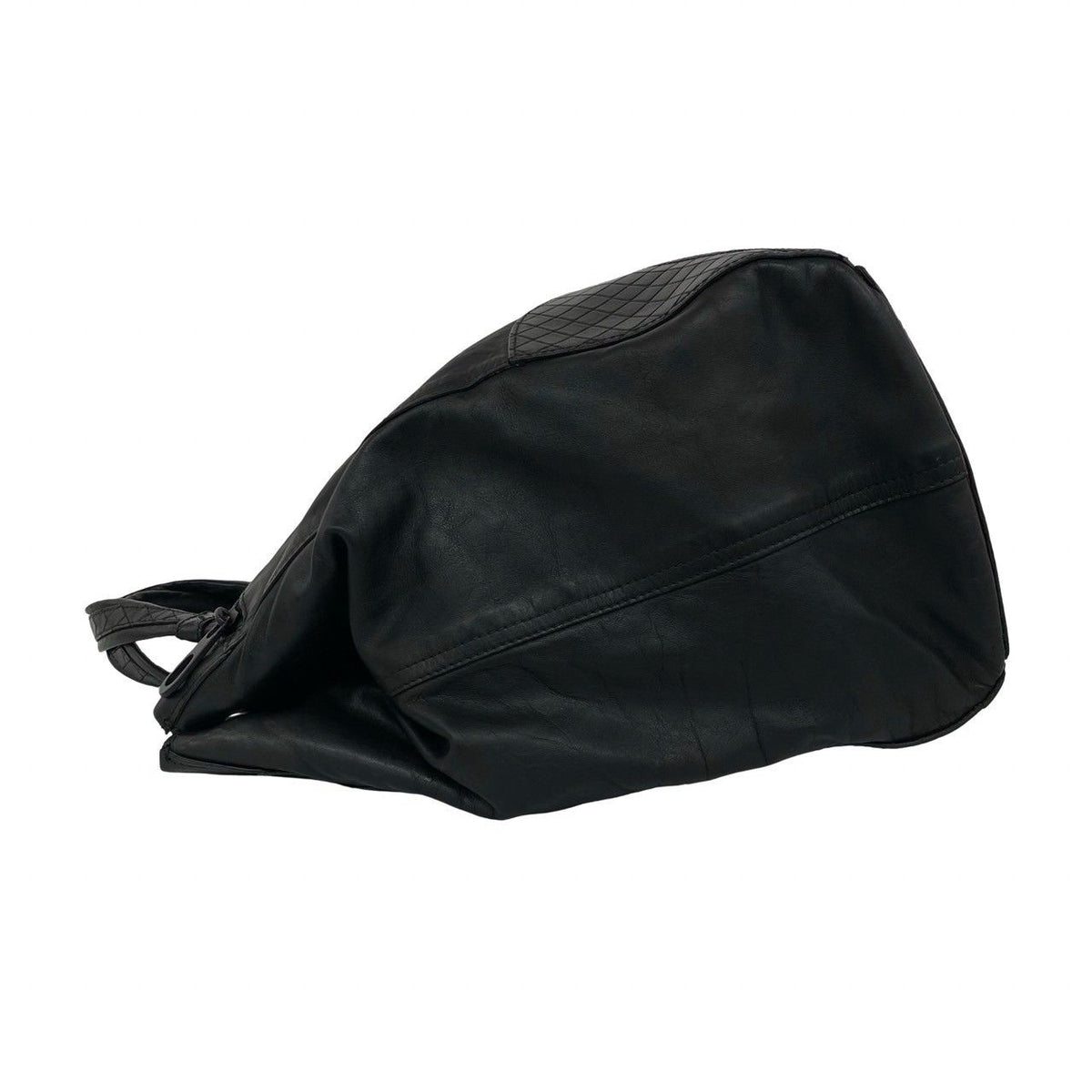 Bottega Veneta Intrecciato Leather Boston Bag Black — view 5