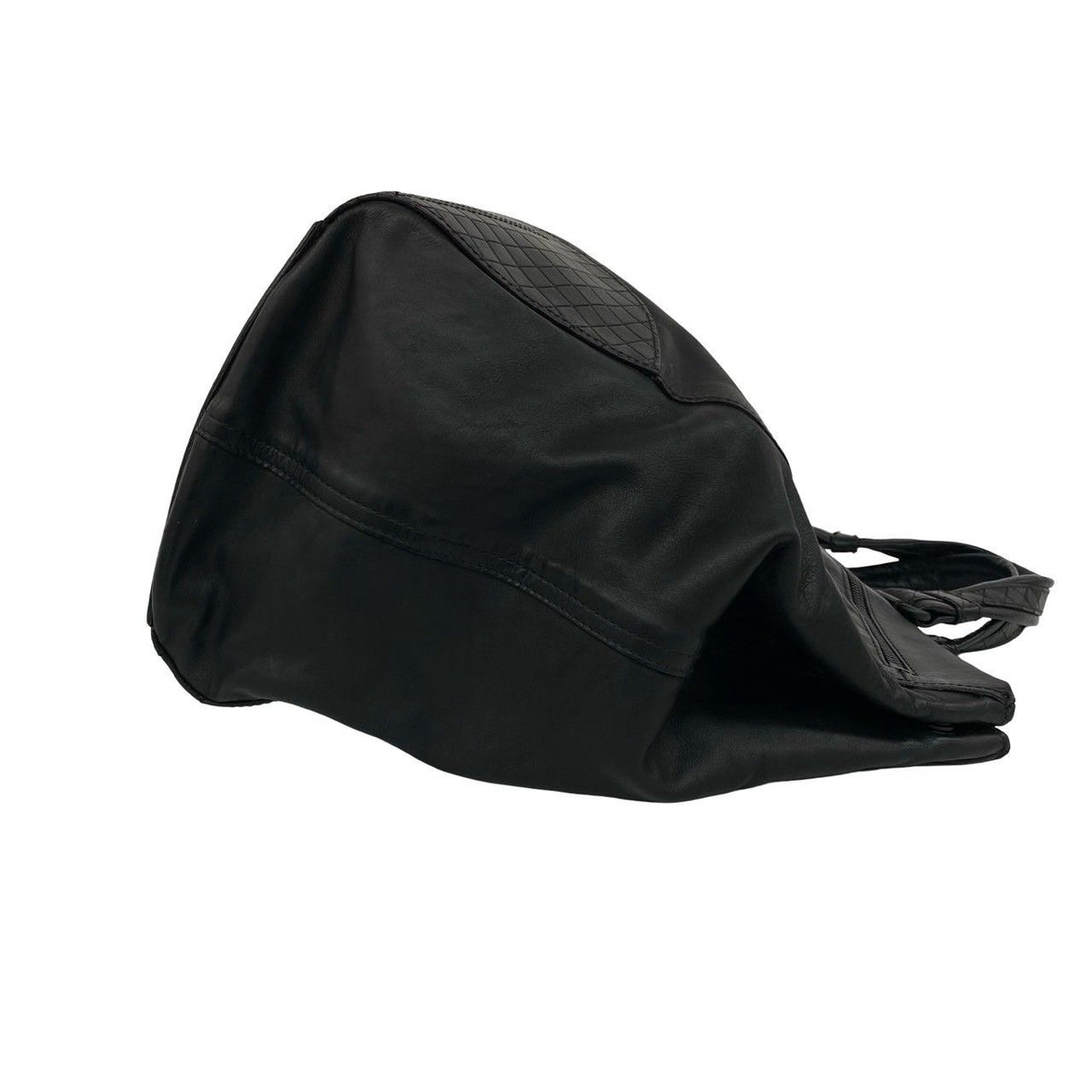 Bottega Veneta Intrecciato Leather Boston Bag Black — view 6