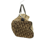 Dior Vintage Boston Bag Trotter Pattern Logo Leather Canvas Brown — view 4