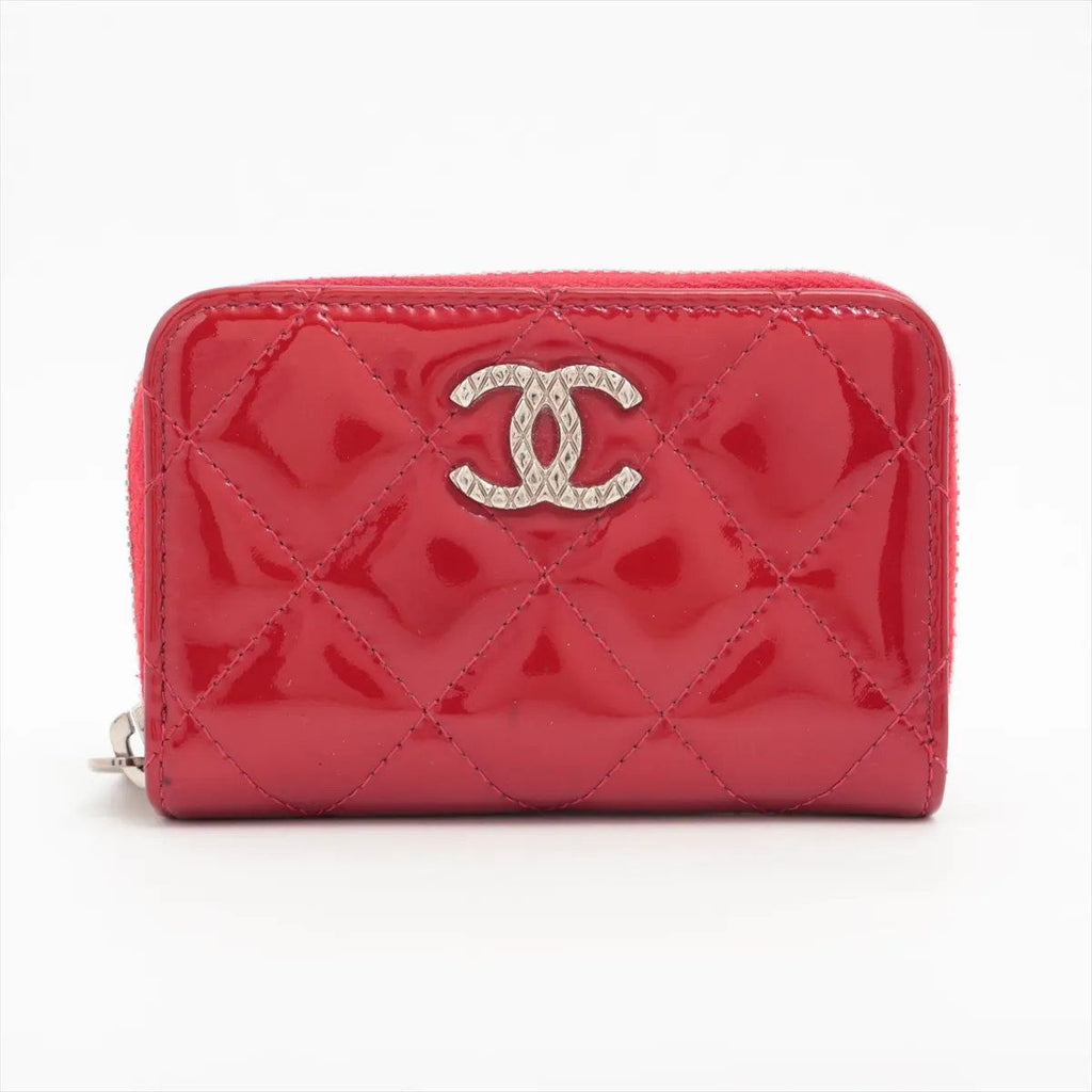 Chanel Quilted Leather Coin Purse Zip Around