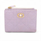 Dior Cannage Heart Dahlia Leather Bifold Wallet Compact