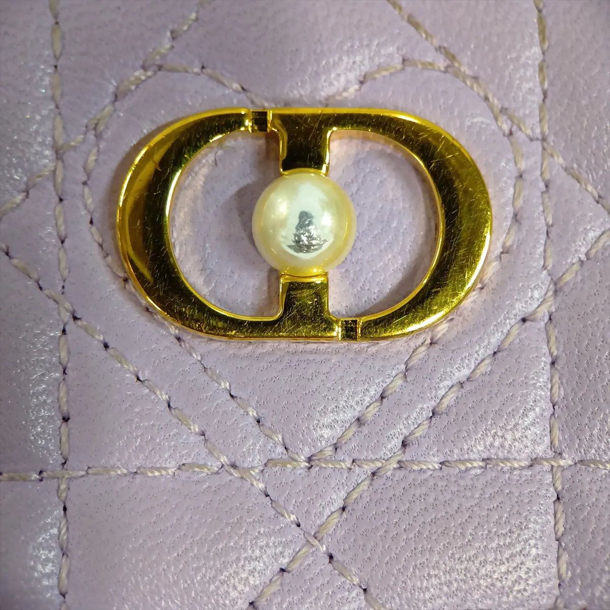 Dior Cannage Heart Dahlia Leather Bifold Wallet Compact — view 8