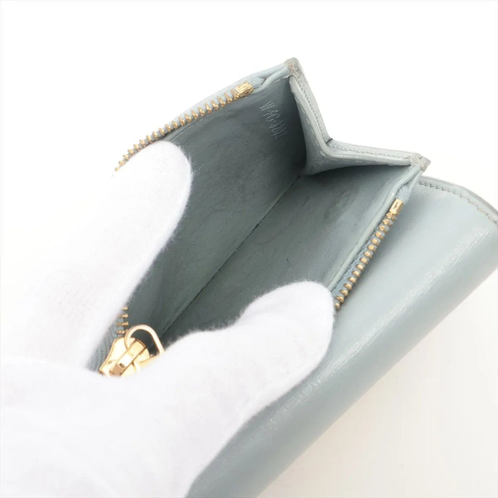 Celine Triomphe Small Flap Wallet Leather Trifold Compact — view 7