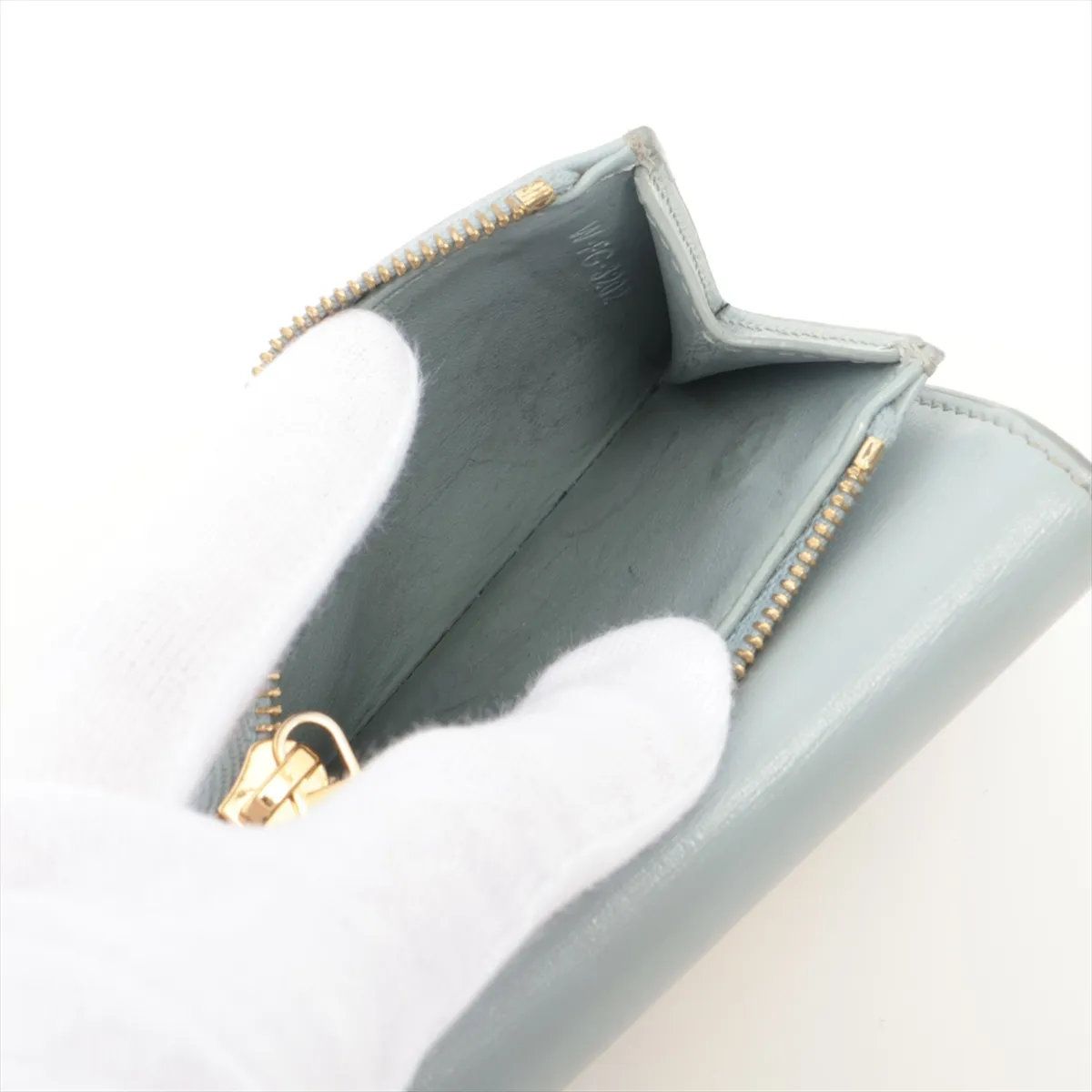 Celine Triomphe Small Flap Wallet Leather Trifold Compact — view 7