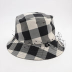 Dior Check Pattern Tulle Veil Bucket Hat 58 — view 2