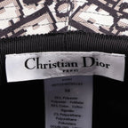 Dior Check Pattern Tulle Veil Bucket Hat 58 — view 5