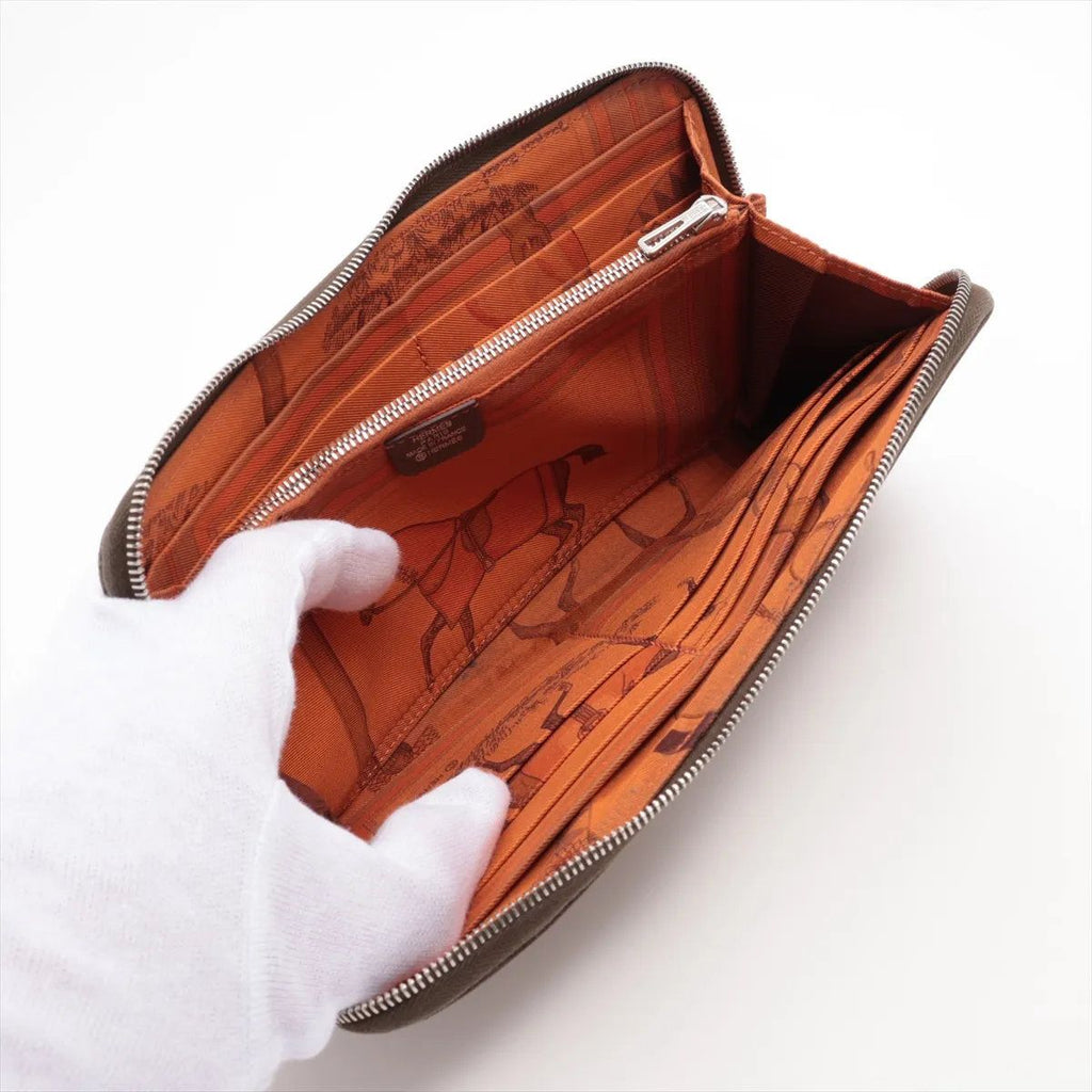 Hermes Azap Long Silk'in Leather Wallet — view 5
