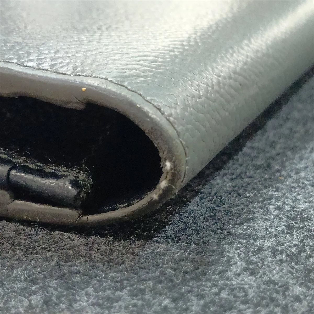 Prada Leather Wallet Bifold Gray — view 8