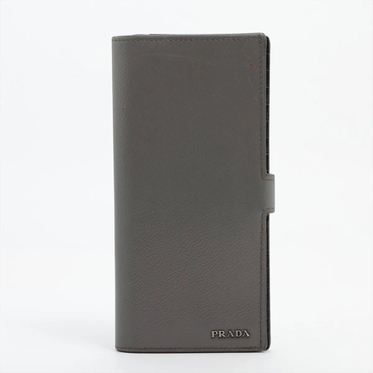 Prada Leather Wallet Bifold Gray — view 2