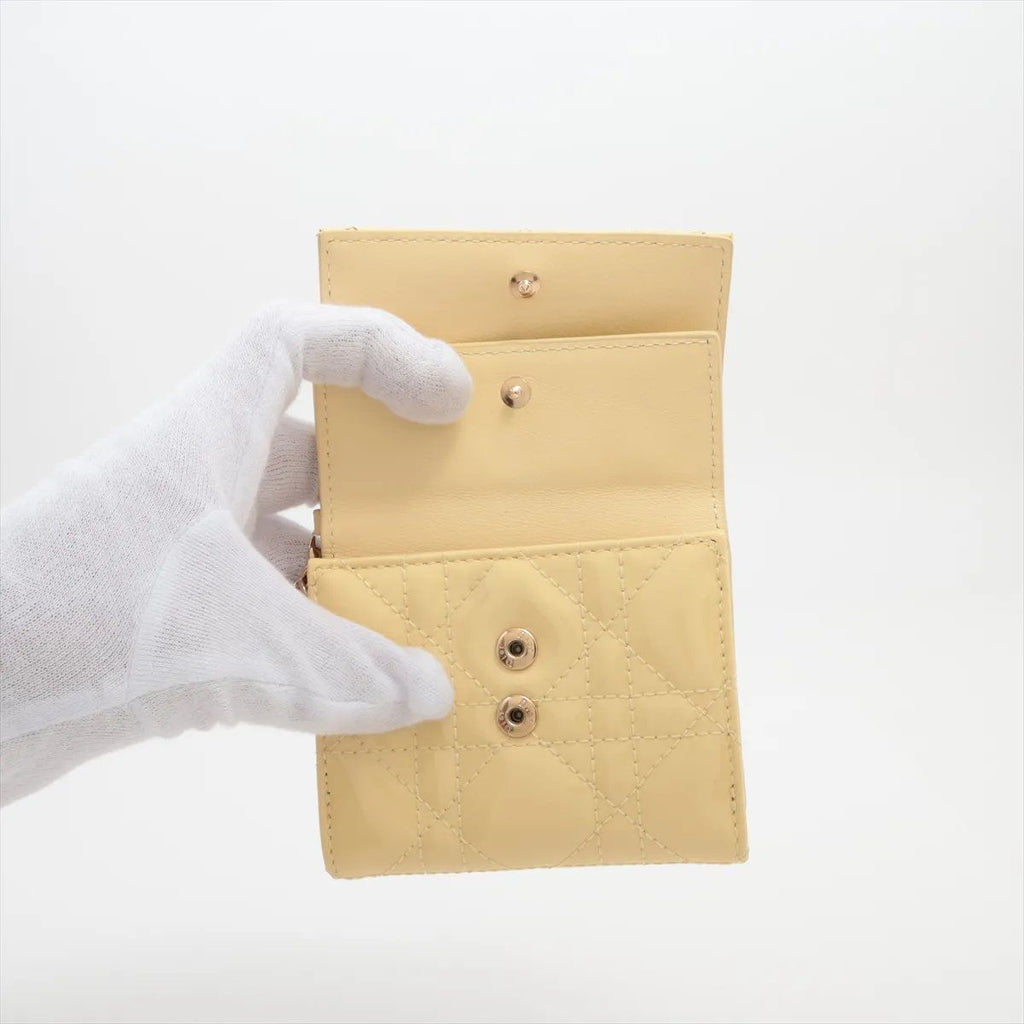Dior Cannage Lady Leather Trifold Wallet — view 4