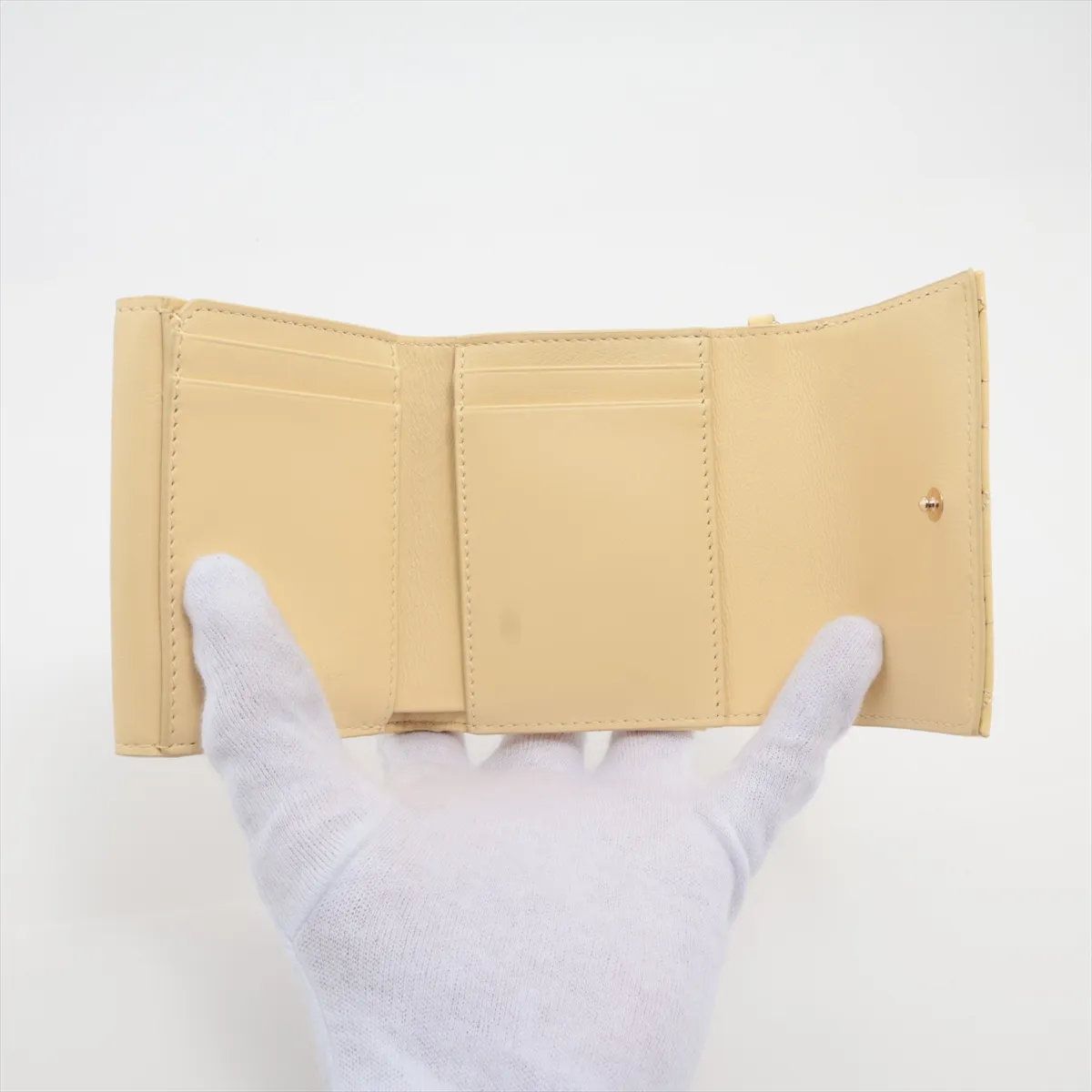 Dior Cannage Lady Leather Trifold Wallet — view 5
