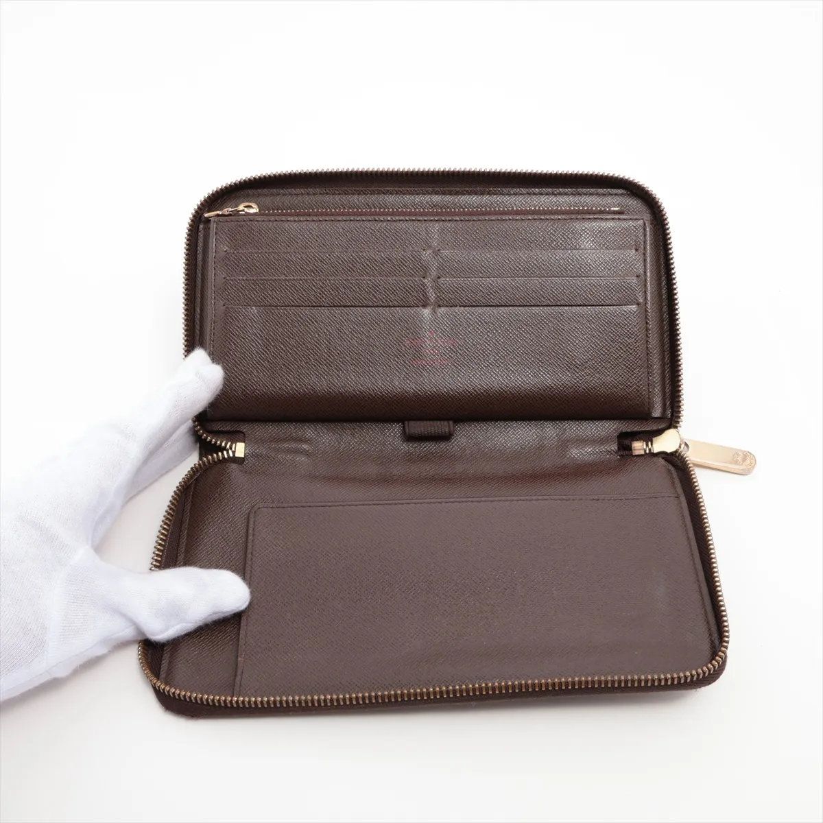 Louis Vuitton Damier Zippy Organizer Leather Wallet Zip Around — view 3