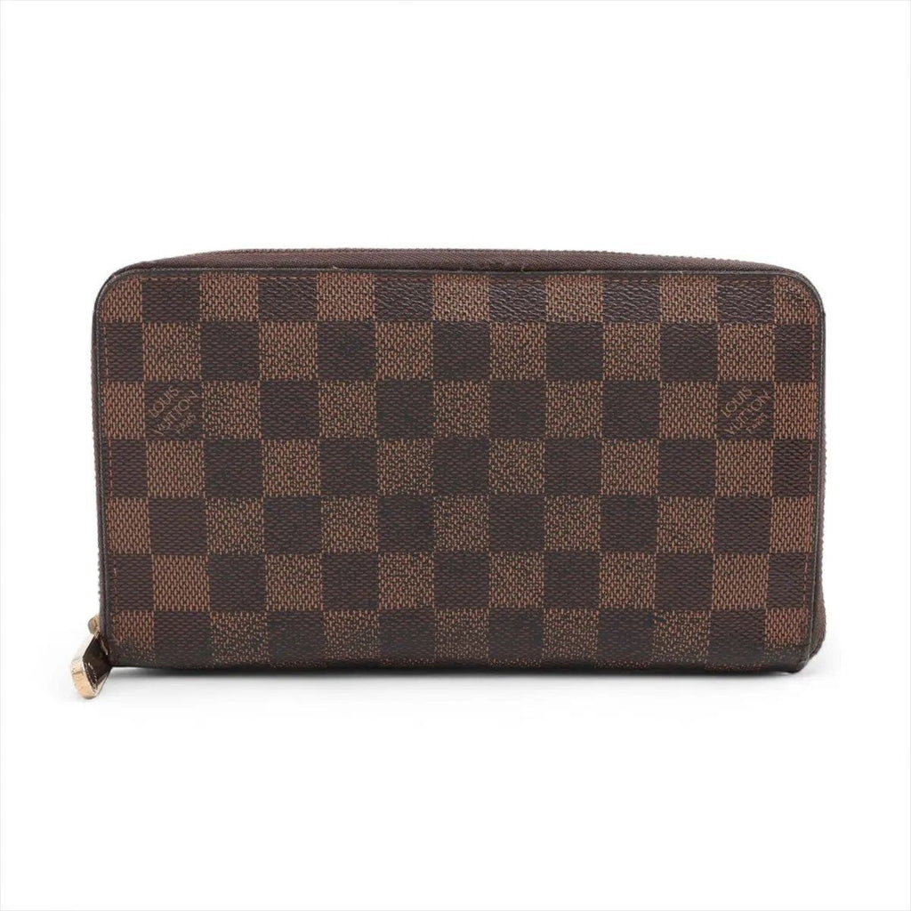 Louis Vuitton Damier Zippy Organizer Leather Wallet Zip Around