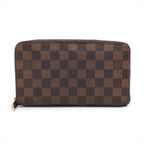 Louis Vuitton Damier Zippy Organizer Leather Wallet Zip Around