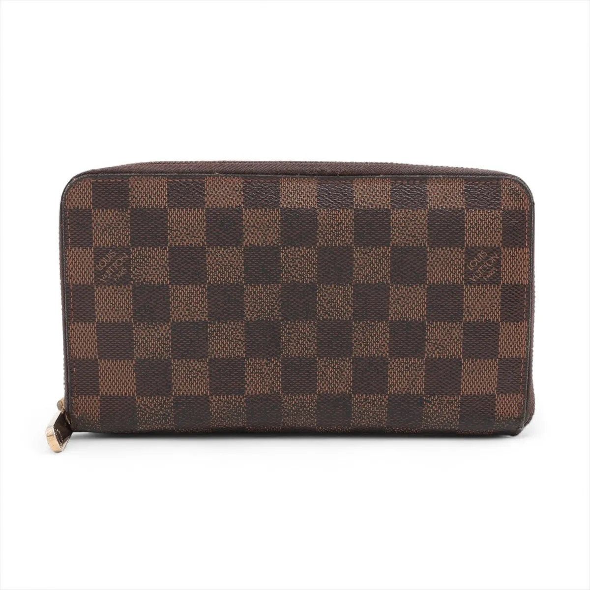 Louis Vuitton Damier Zippy Organizer Leather Wallet Zip Around