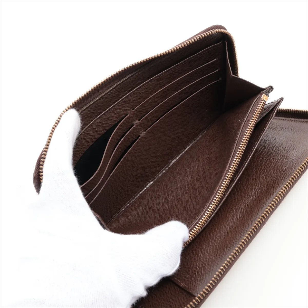 Louis Vuitton Damier Zippy Organizer Leather Wallet Zip Around — view 5