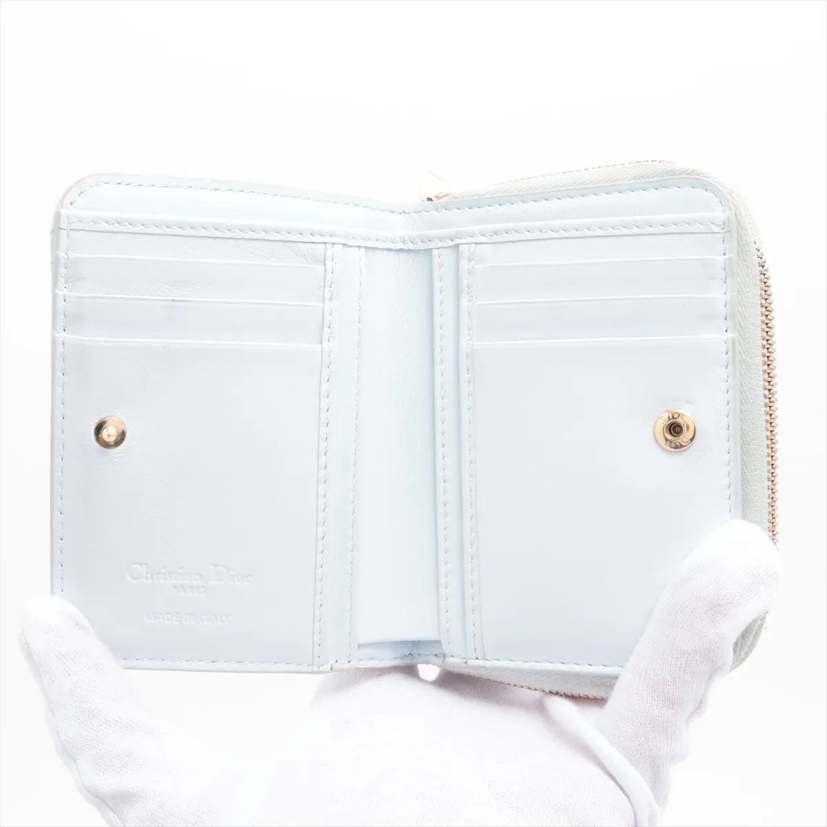 Dior Cannage Lady Leather Bifold Wallet — view 3