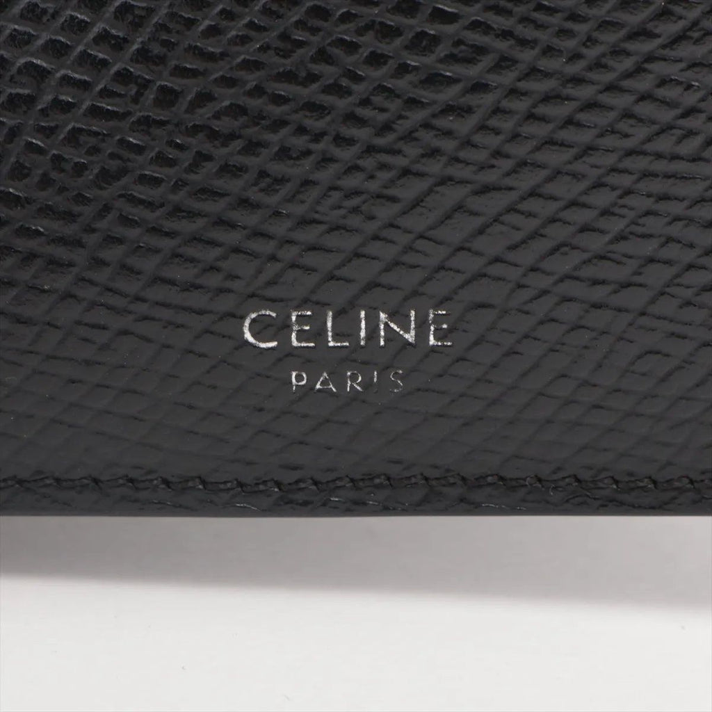 Celine Leather Bifold Wallet Black — view 8
