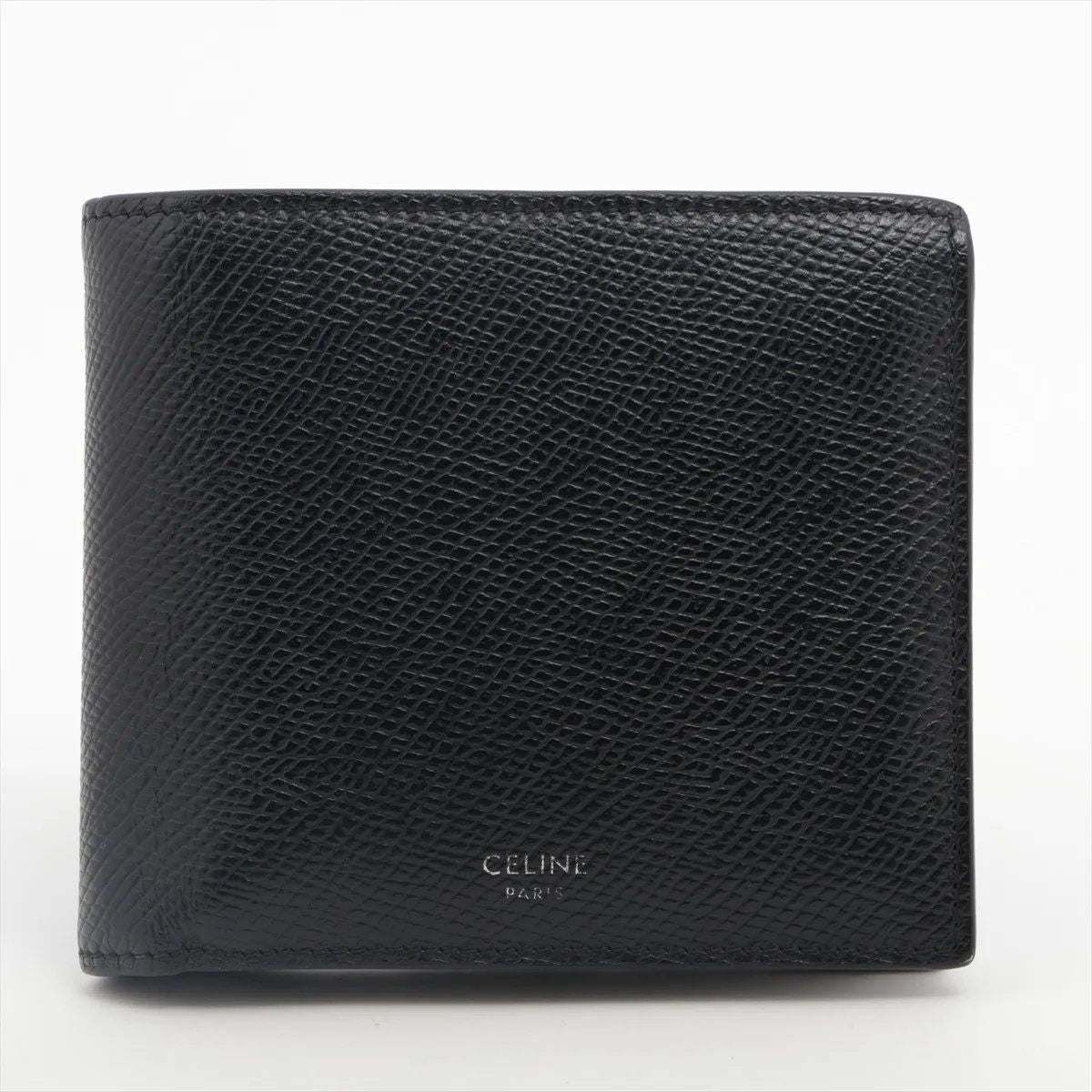Celine Leather Bifold Wallet Black