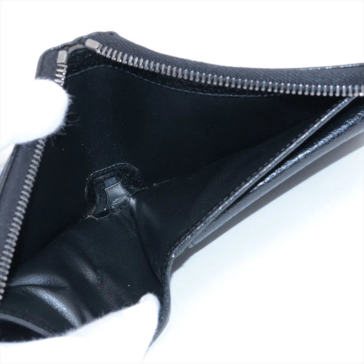Gucci Leather Canvas Bifold Wallet Zip Around Black — view 4