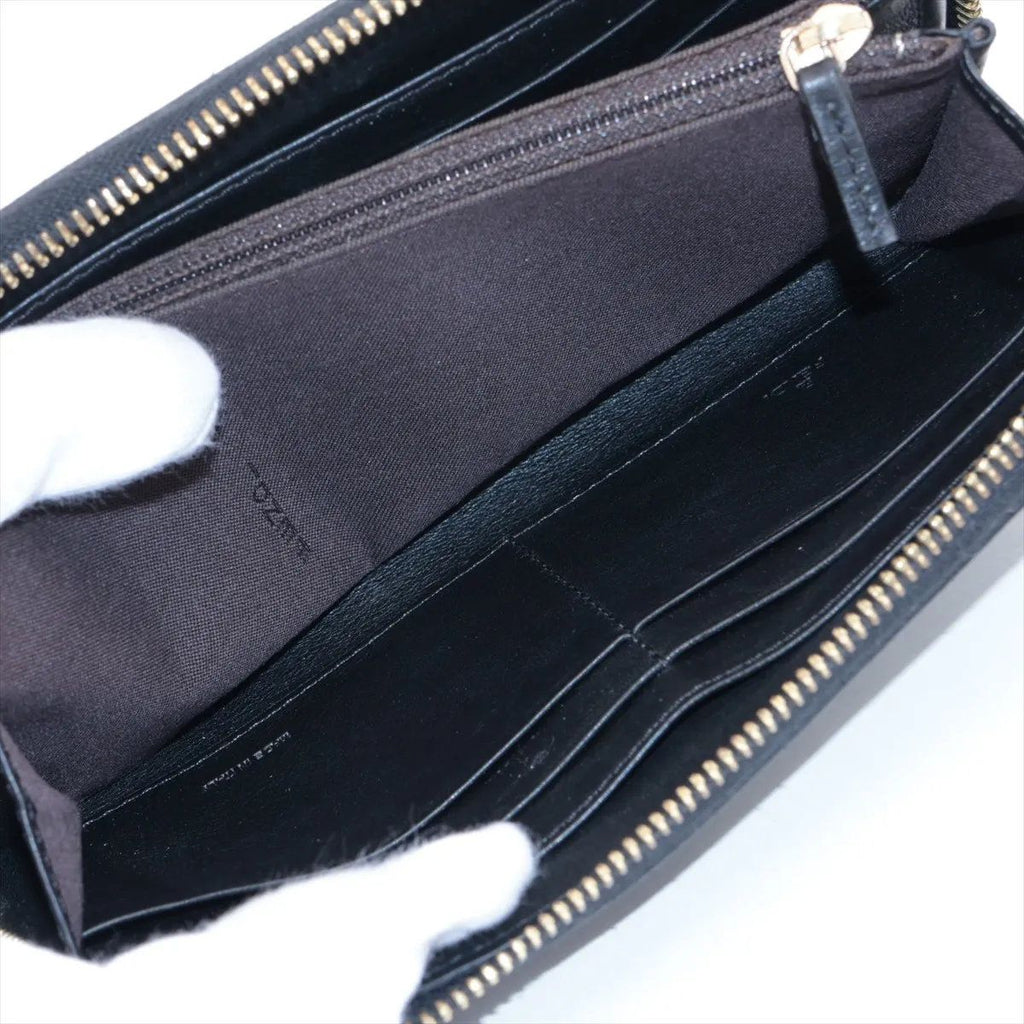 Fendi Leather Wallet Zip Around Black — view 5