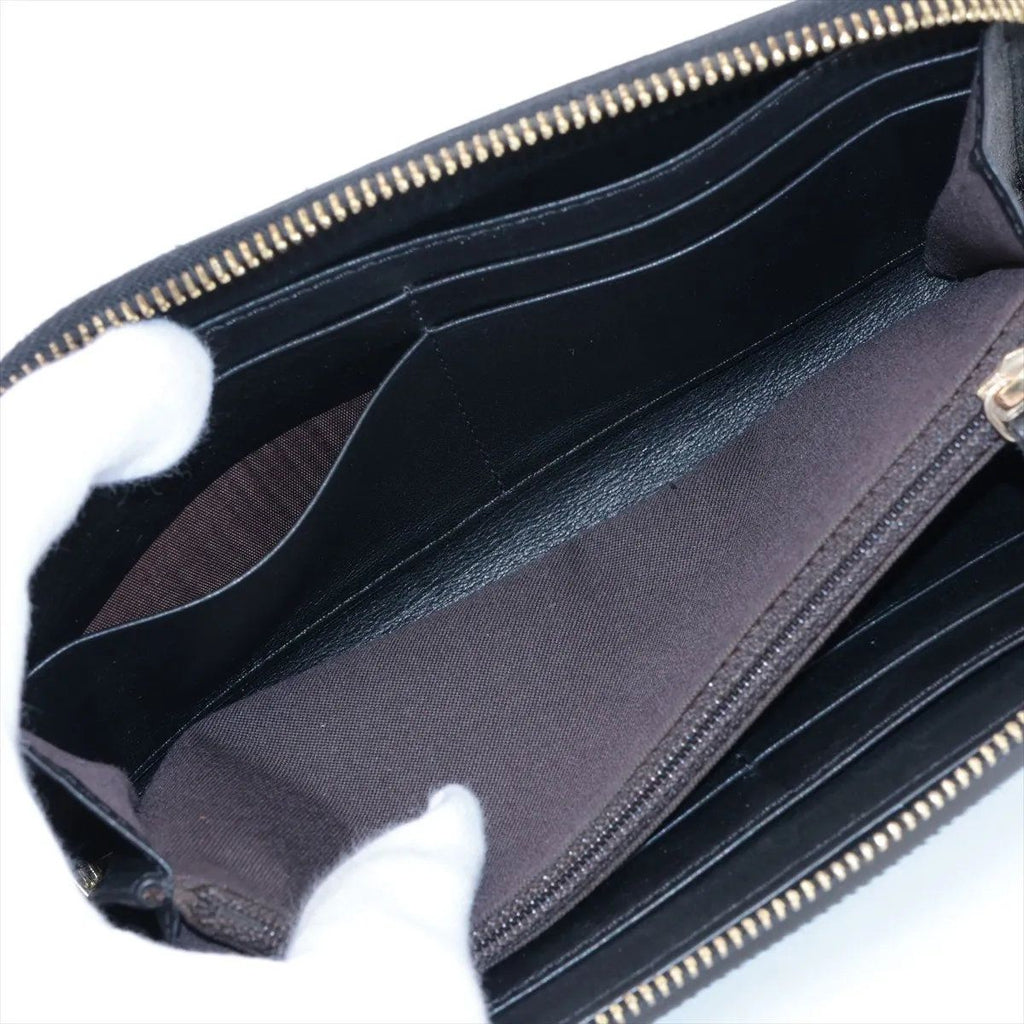 Fendi Leather Wallet Zip Around Black — view 4