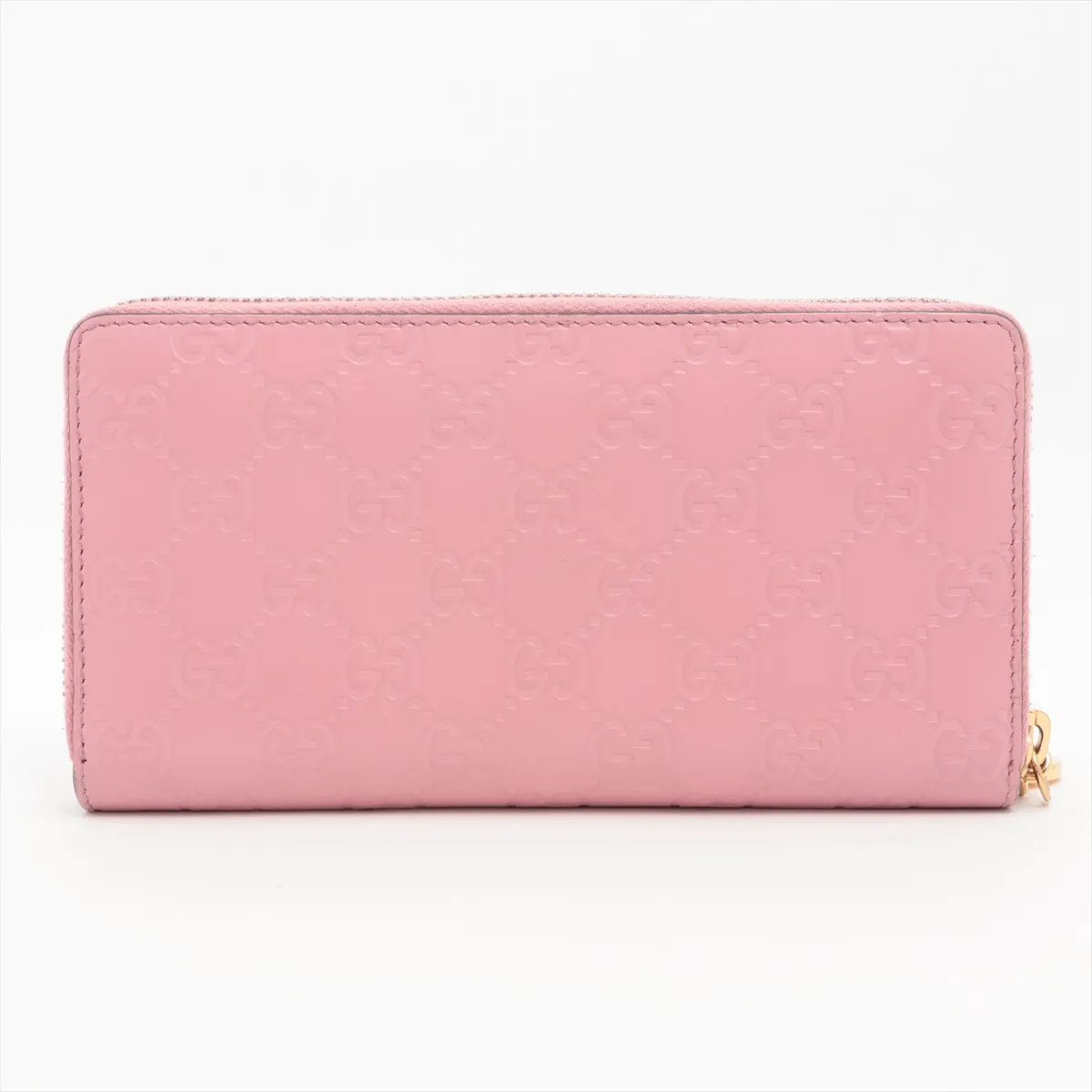 Gucci Guccissima Leather Wallet Zip Around Pink — view 2