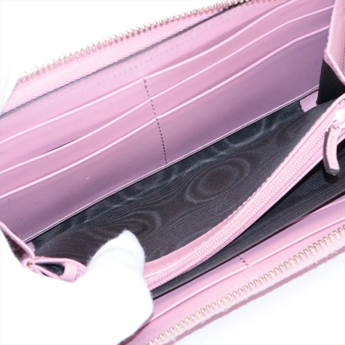 Gucci Guccissima Leather Wallet Zip Around Pink — view 4