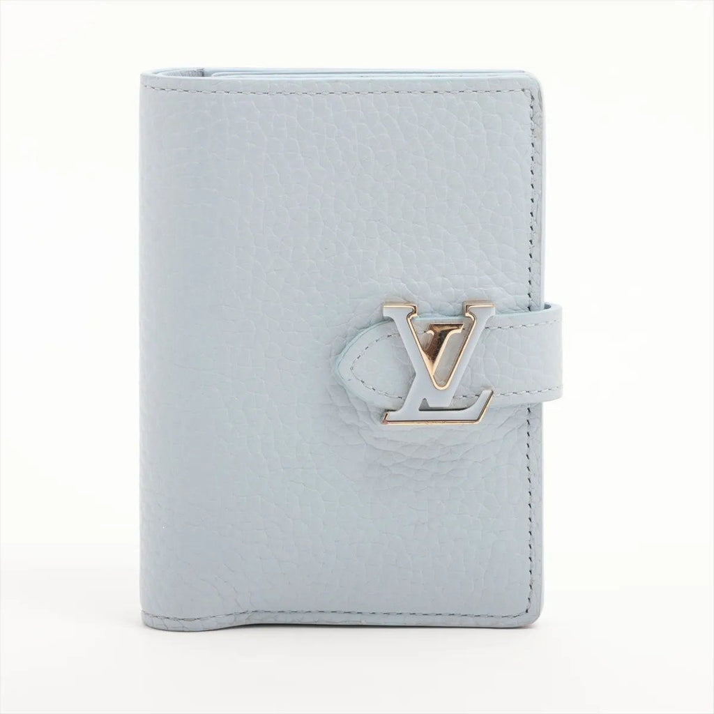 Louis Vuitton Taurillon LV Vertical Wallet with Compact Leather Bifold