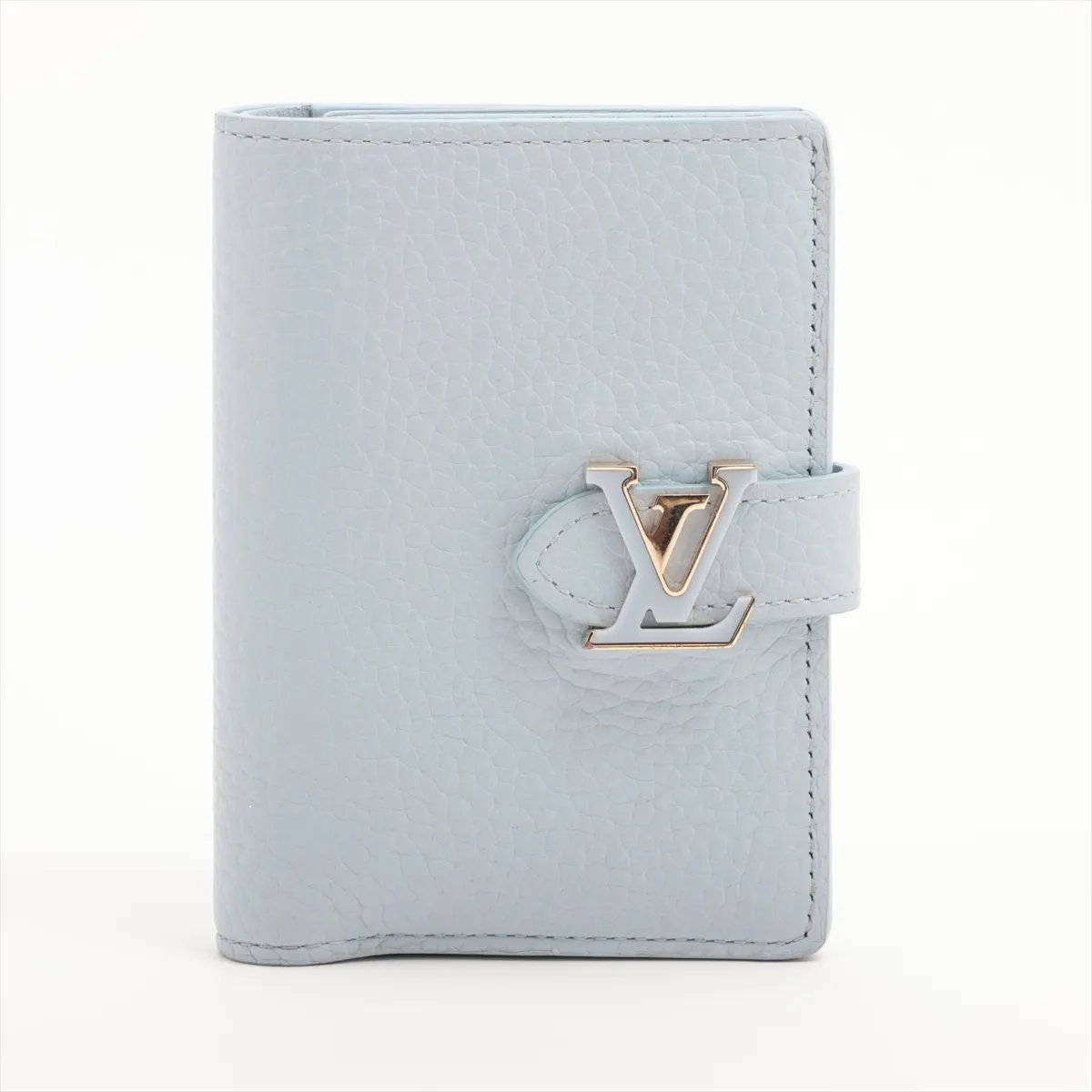 Louis Vuitton Taurillon LV Vertical Wallet with Compact Leather Bifold
