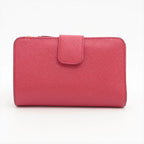 Prada Saffiano Leather Bifold Wallet Compact Pink — view 2
