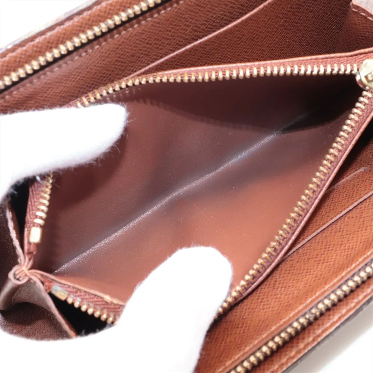 Louis Vuitton Monogram Porto Monnaie Zip Leather Wallet Zip Around — view 7