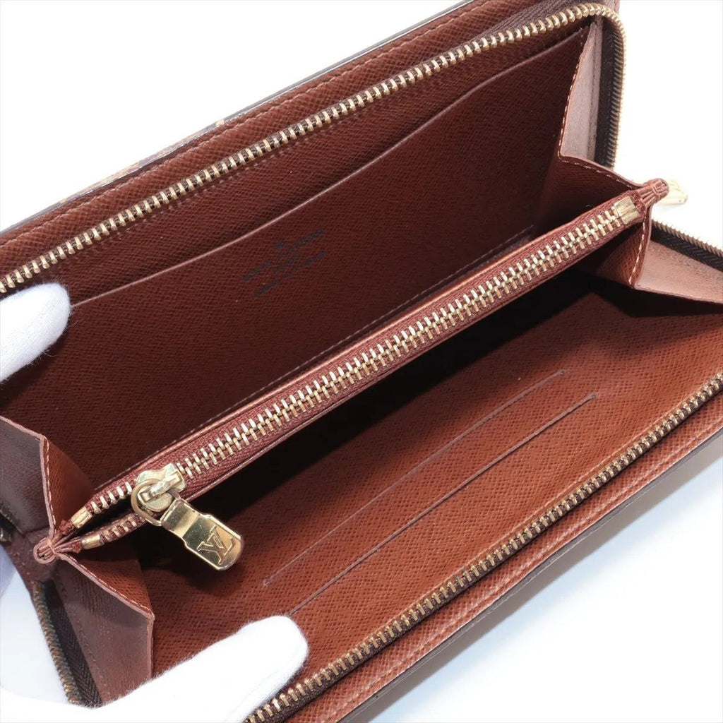 Louis Vuitton Monogram Porto Monnaie Zip Leather Wallet Zip Around — view 3