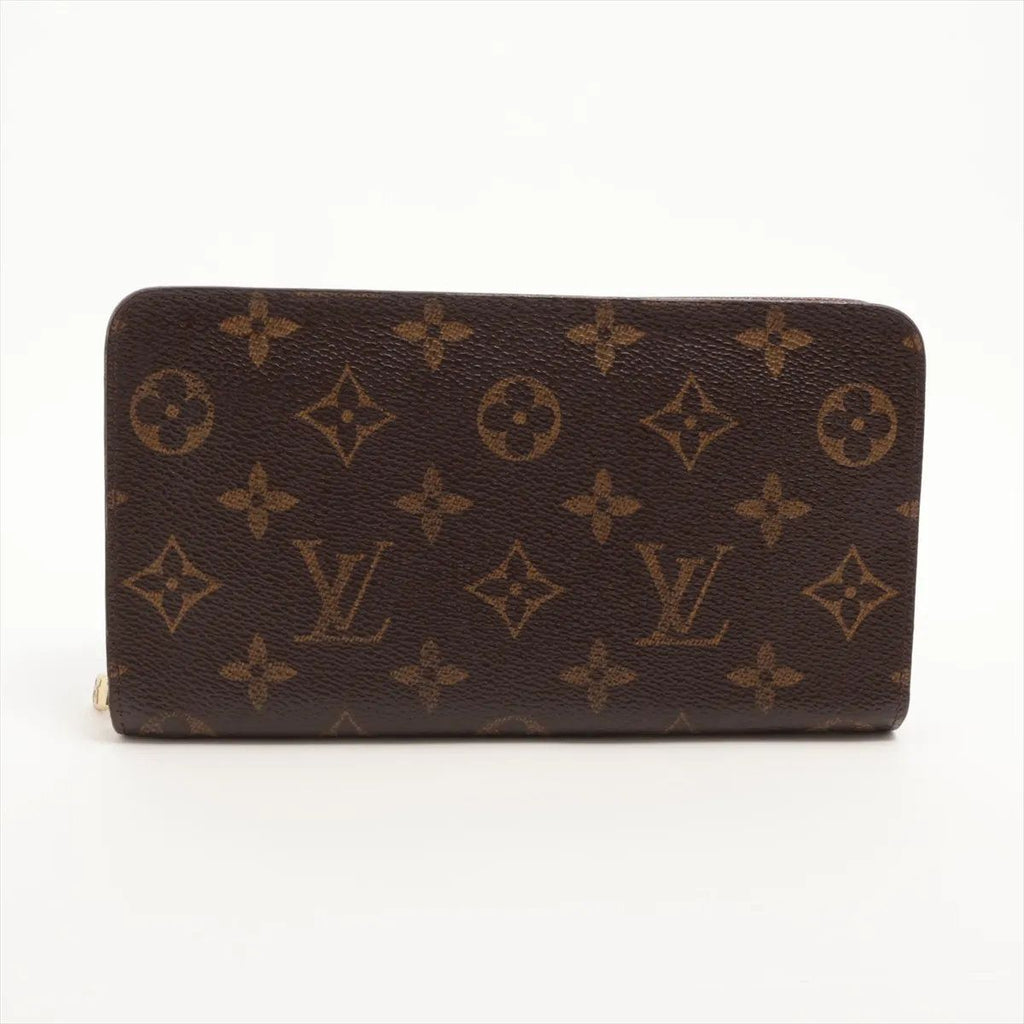 Louis Vuitton Monogram Porto Monnaie Zip Leather Wallet Zip Around