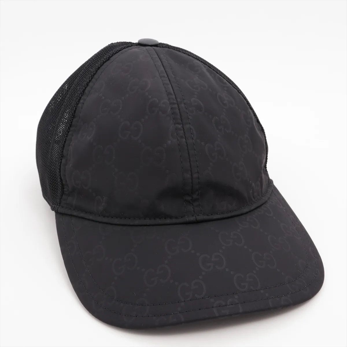 Gucci GG Nylon Baseball Cap Hat Black — view 2