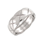 Chanel Coco Crush Medium 52 Ring 18K White Gold 750 Quilted — view 5